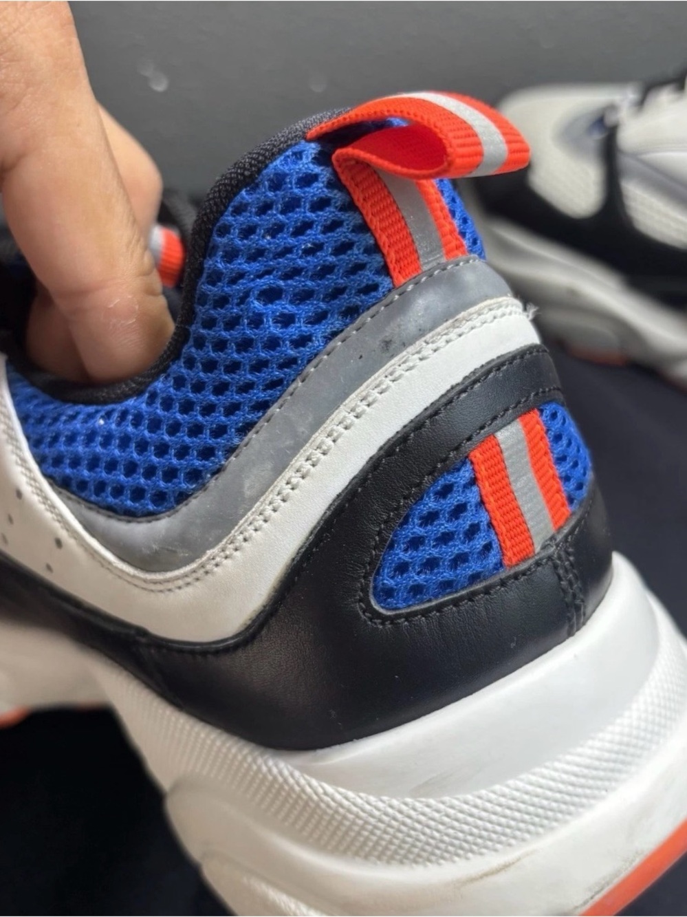 Dior B22 White Orange Blue Mens Reflective Sneakers - Size 45 - Picture 9 of 13